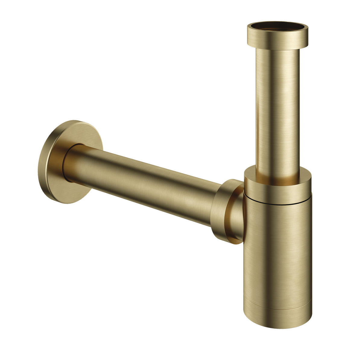 Hotbath Mate P034 fonteinsifon rond Geborsteld messing productfoto
