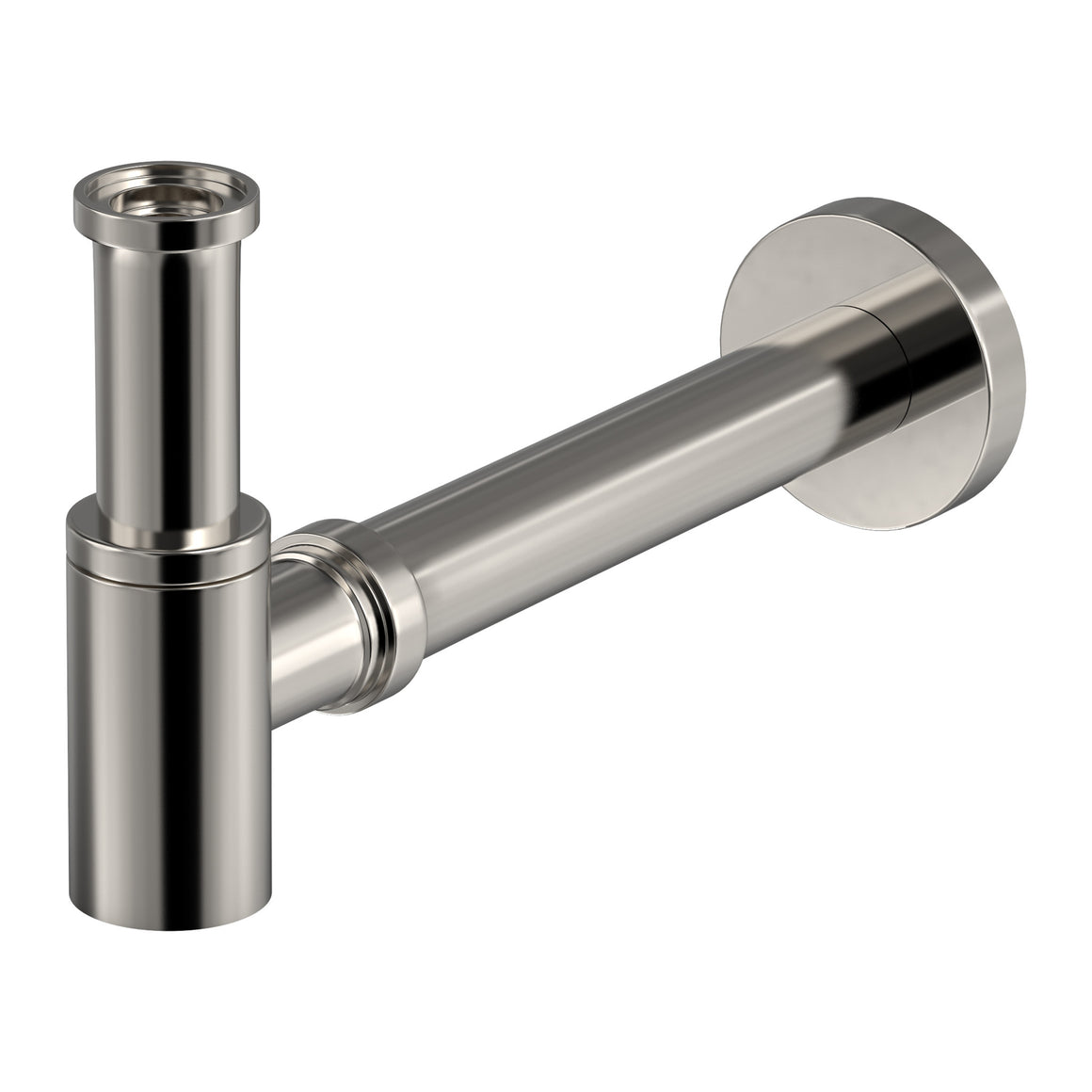 Hotbath Mate P034 fonteinsifon rond Geborsteld nikkel productfoto
