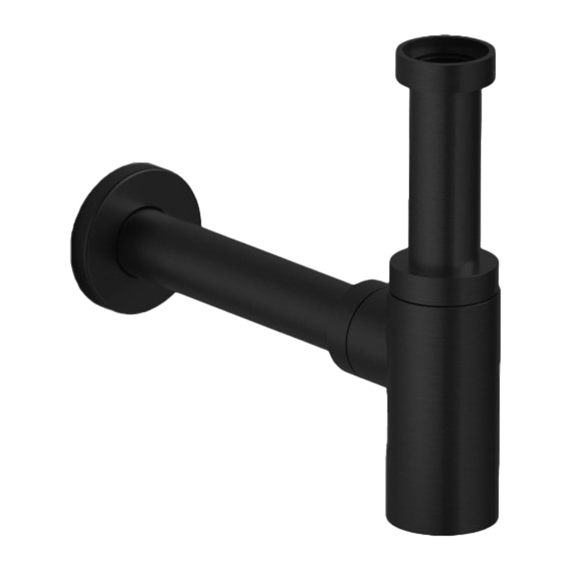 Hotbath Mate P035 wastafelsifon rond Geborsteld zwart PVD productfoto
