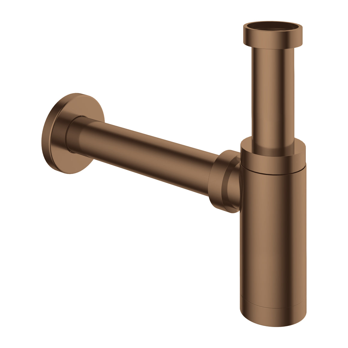 Hotbath Mate P035 wastafelsifon rond Tuscan bronze productfoto (kleurimpressie)