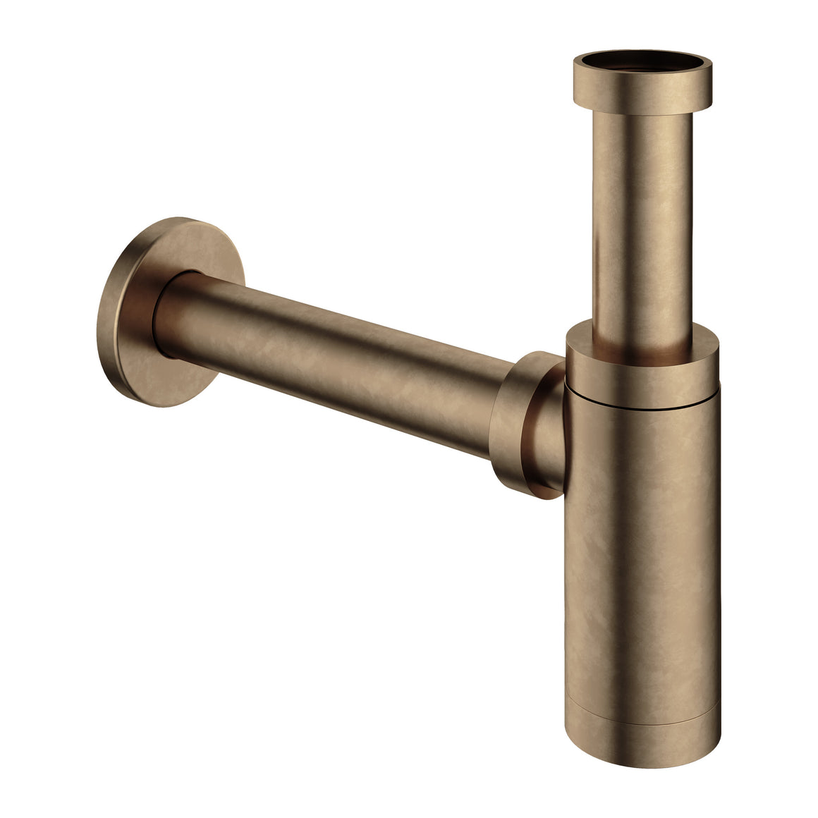 Hotbath Mate P035 wastafelsifon rond Verouderd messing productfoto