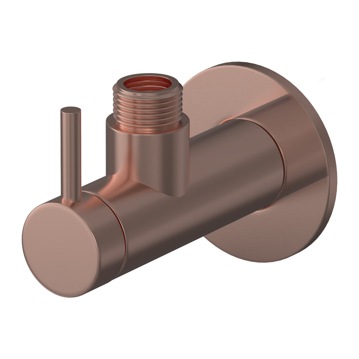 Hotbath Mate P2002 hoekstopkraan rond met filter 1/2" Geborsteld koper PVD productfoto
