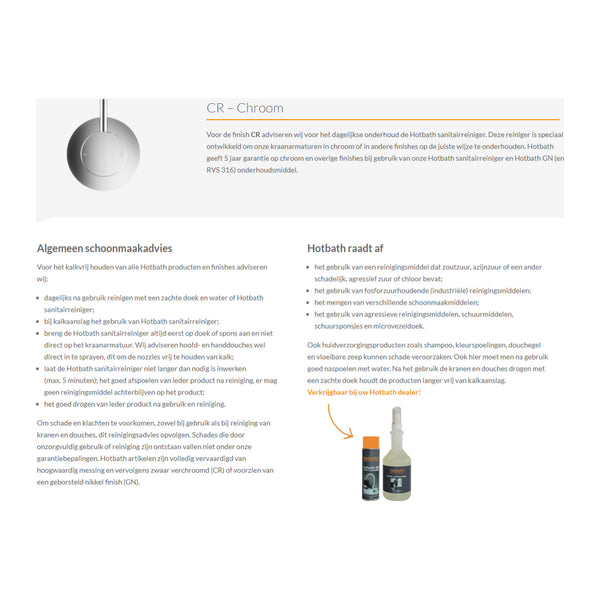 Hotbath Mate P708 always open afvoerplug rond