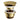 Hotbath Mate P708 always open afvoerplug rond Geborsteld messing PVD productfoto
