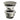 Hotbath Mate P708 always open afvoerplug rond Geborsteld nikkel productfoto