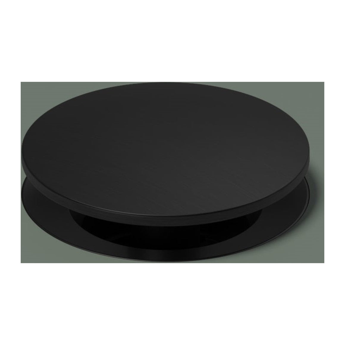 Hotbath Mate P708 always open afvoerplug rond Geborsteld zwart PVD productfoto