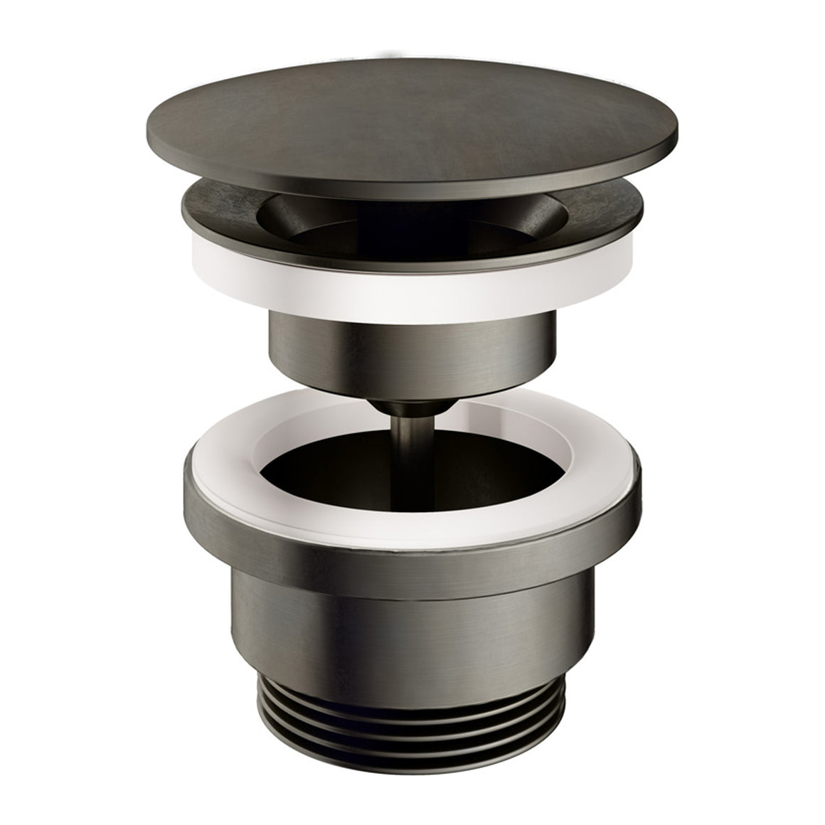 Hotbath Mate P708 always open afvoerplug rond Verouderd ijzer productfoto