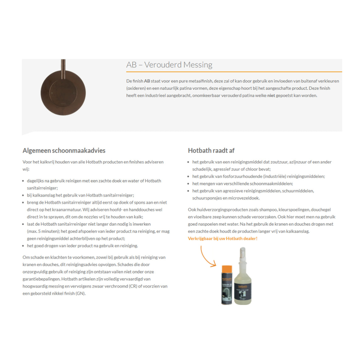 Hotbath Mate P708 always open afvoerplug rond Verouderd messing productfoto