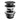 Hotbath Mate P710 clickwaste afvoerplug rond Geborsteld gunmetal PVD productfoto