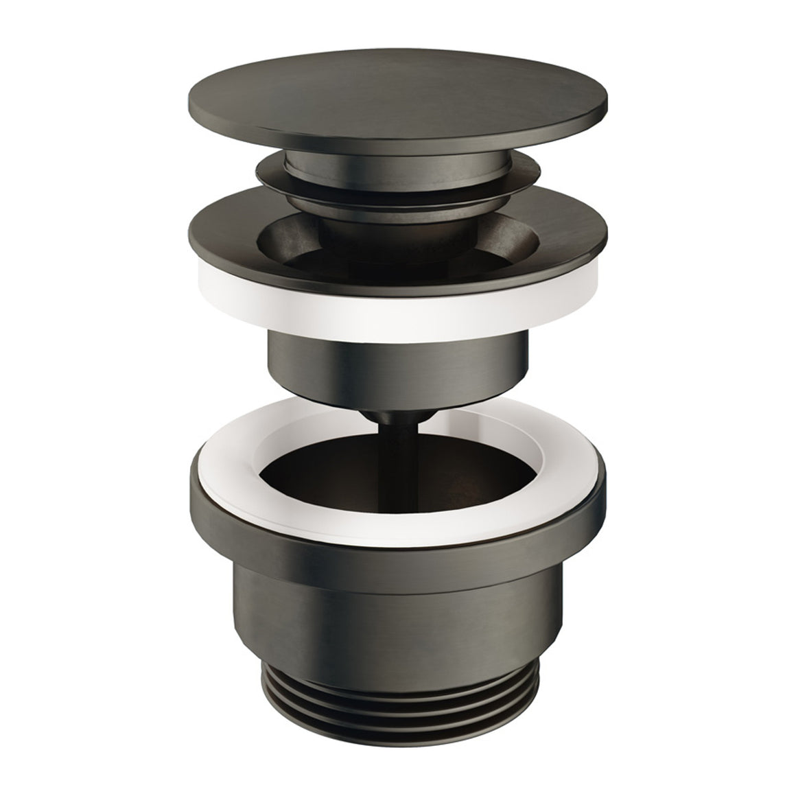 Hotbath Mate P710 clickwaste afvoerplug rond Verouderd ijzer productfoto