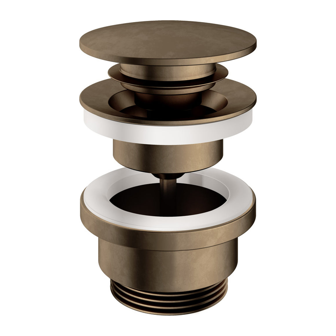 Hotbath Mate P710 clickwaste afvoerplug rond Verouderd messing productfoto