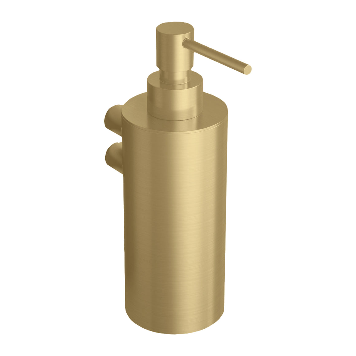Hotbath &More ARA09 zeepdispenser wandmodel RVS 316 Geborsteld messing PVD productfoto (kleurimpressie)