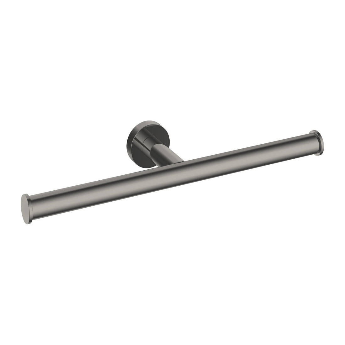 Hotbath &More BAA05 dubbele toiletrolhouder Living Colours Geborsteld gunmetal PVD productfoto (kleurimpressie)