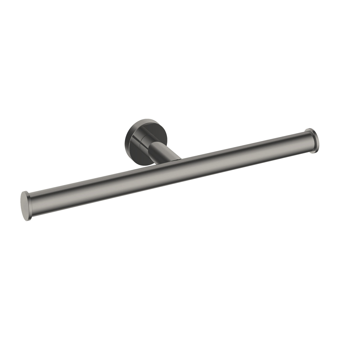 Hotbath &More BAA05 dubbele toiletrolhouder Living Colours Geborsteld gunmetal PVD productfoto (kleurimpressie)