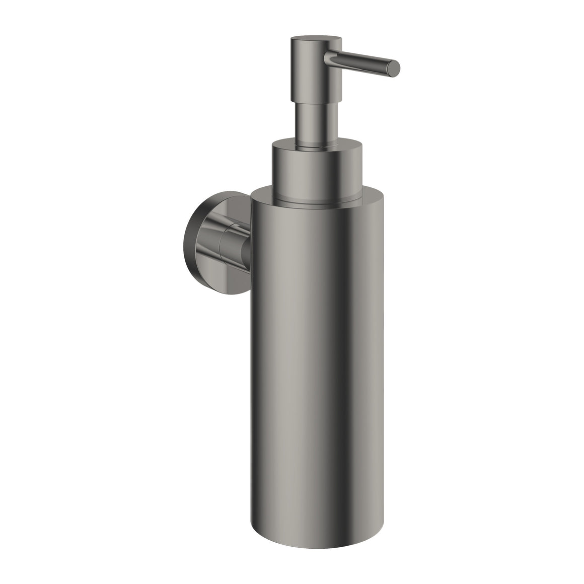 Hotbath &More BAA09 zeepdispenser wandmodel Living Colours Geborsteld gunmetal PVD productfoto (kleurimpressie)