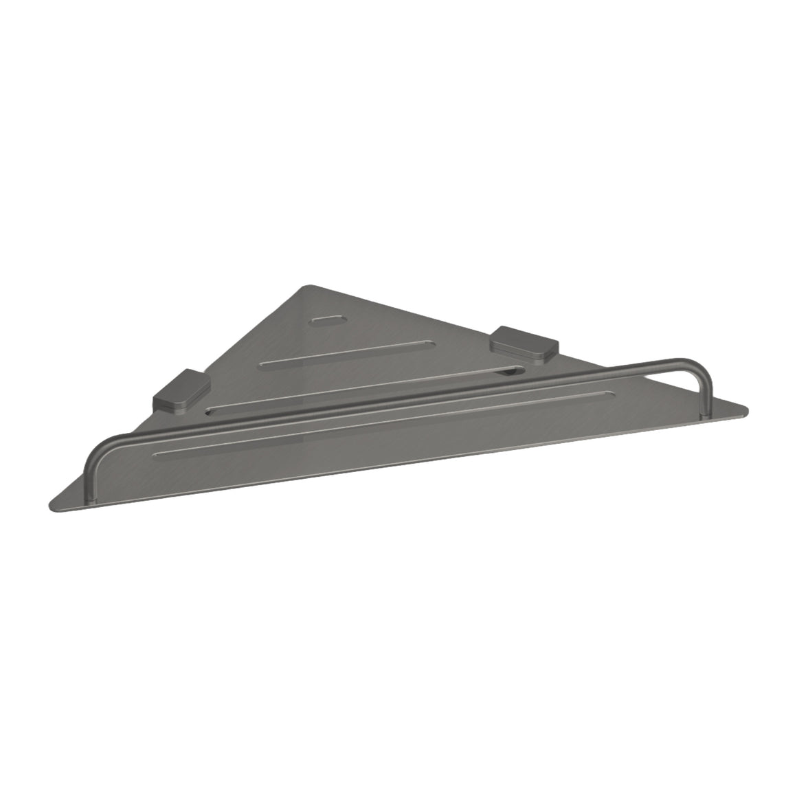 Hotbath &More BAA22 hoekplanchet Living Colours Geborsteld gunmetal PVD productfoto (kleurimpressie)