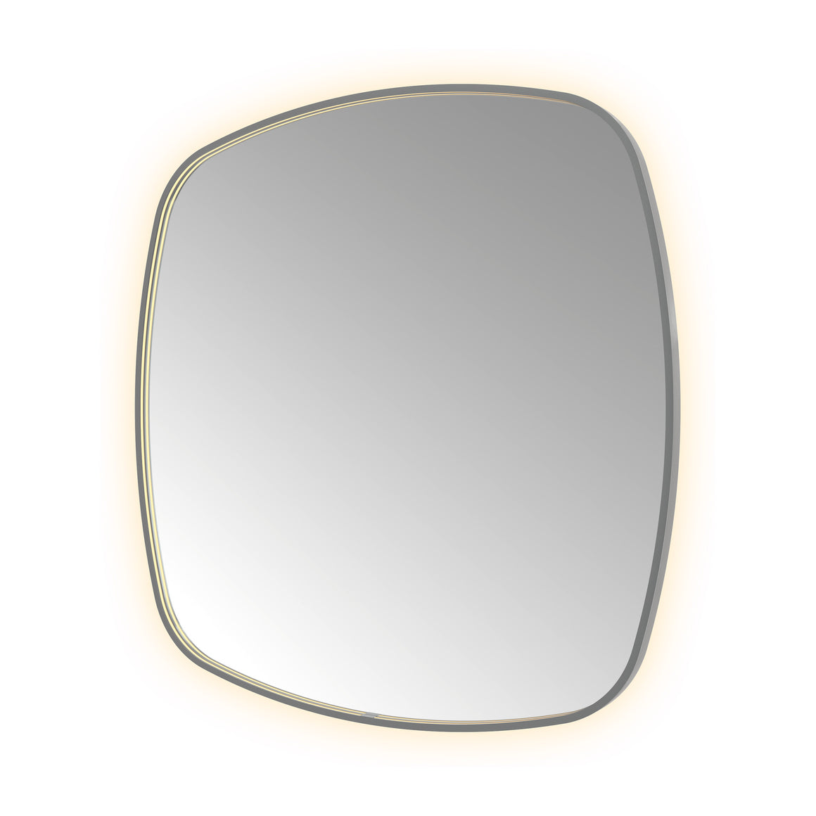 Hotbath &More Contour spiegel met LED-verlichting en spiegelverwarming Geborsteld gunmetal PVD 120x120 cm productfoto