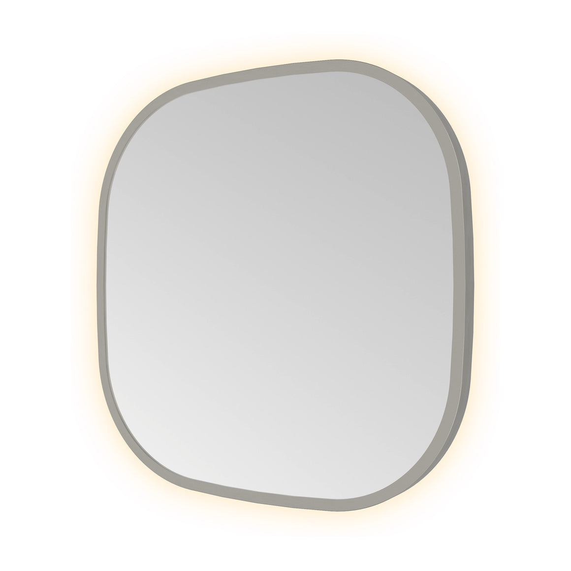 Hotbath &More Contour spiegel met LED-verlichting en spiegelverwarming Geborsteld gunmetal PVD 40x40 cm productfoto