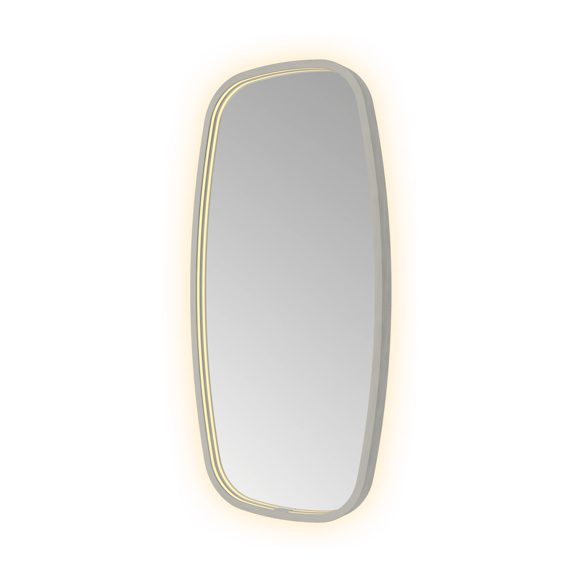 Hotbath &More Contour spiegel met LED-verlichting en spiegelverwarming Geborsteld gunmetal PVD 40x80 cm productfoto