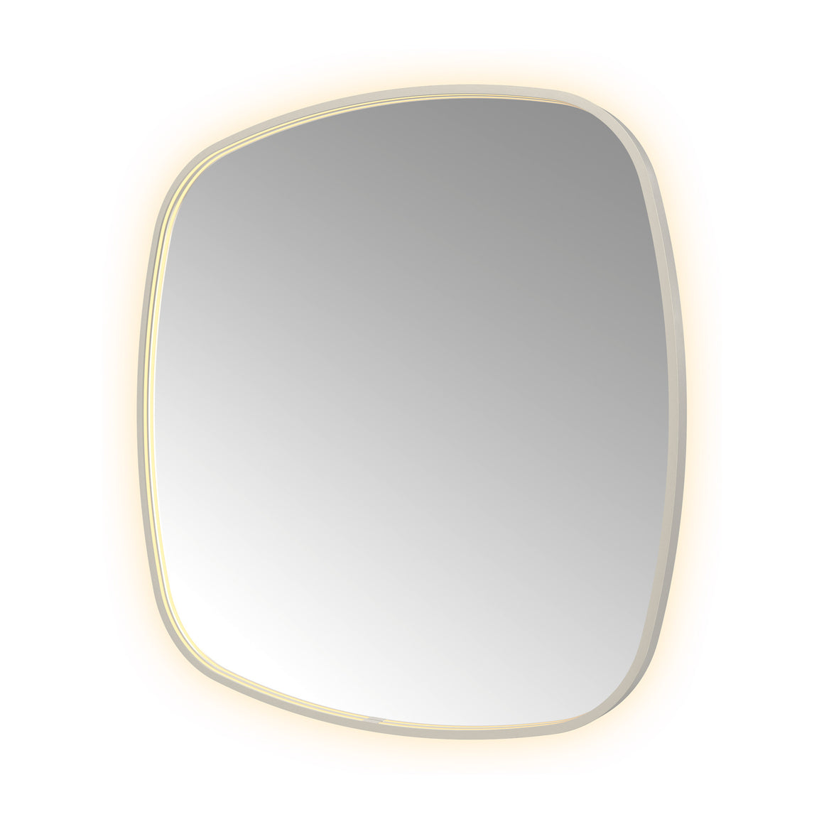 Hotbath &More Contour spiegel met LED-verlichting en spiegelverwarming Geborsteld RVS 100x100 cm productfoto