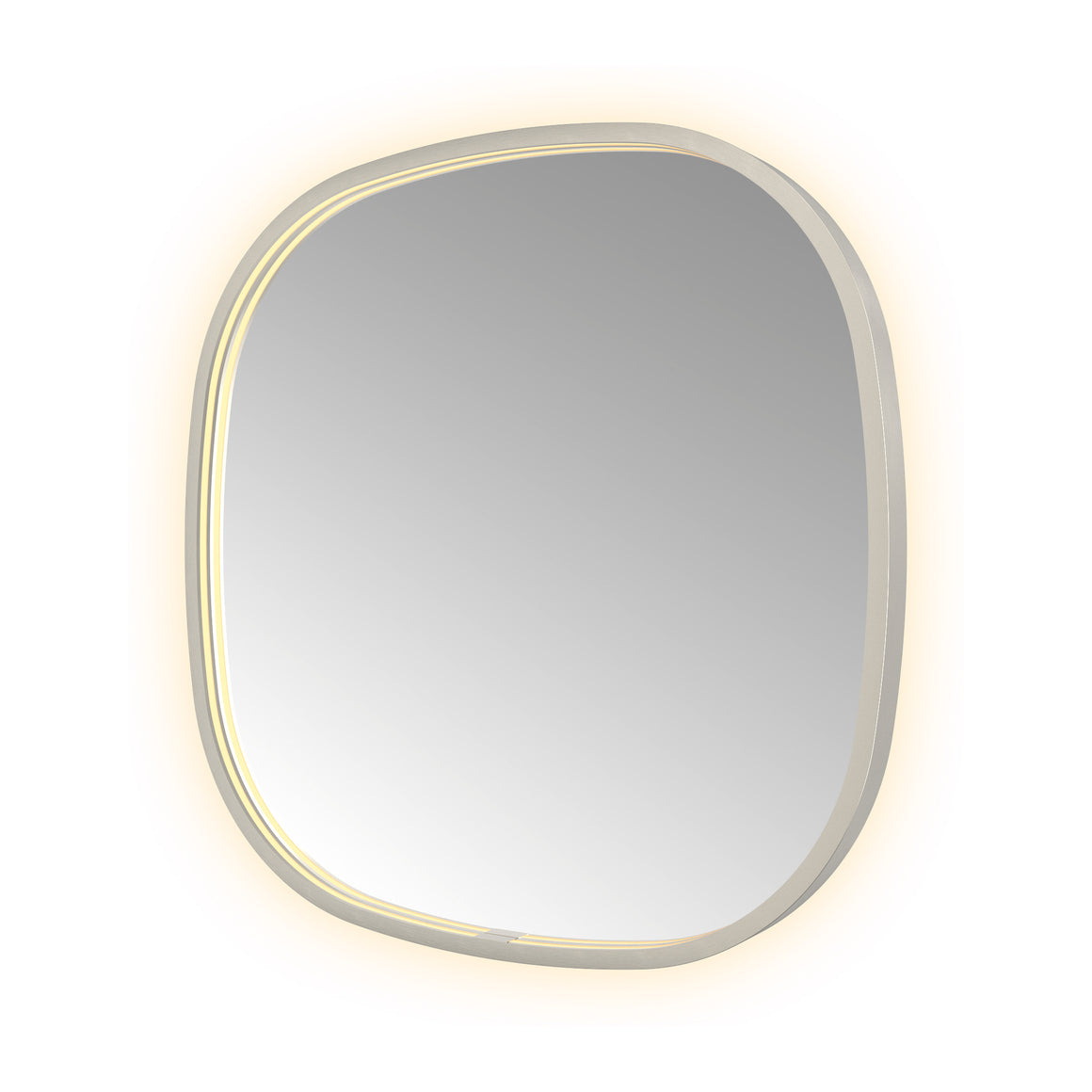 Hotbath &More Contour spiegel met LED-verlichting en spiegelverwarming Geborsteld RVS 60x60 cm productfoto