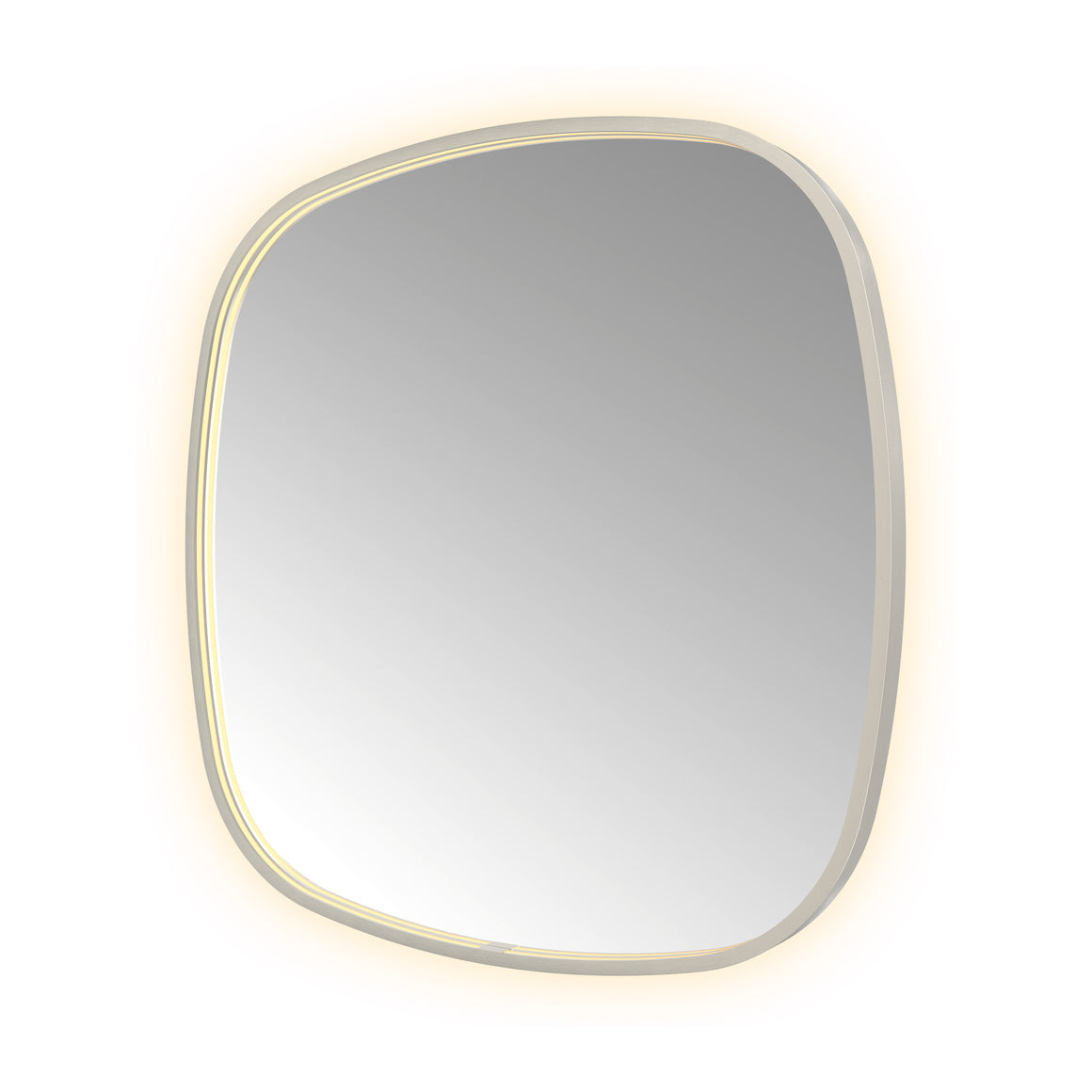 Hotbath &More Contour spiegel met LED-verlichting en spiegelverwarming Geborsteld RVS 80x80 cm productfoto