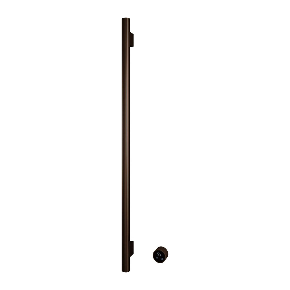 Hotbath &More elektrische handdoekwarmer Round verticaal 135 cm Tuscan bronze 1 rail productfoto