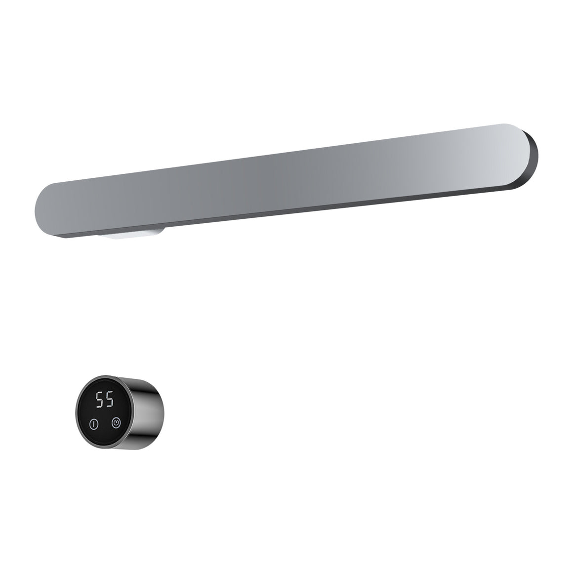 Hotbath &More elektrische handdoekwarmer Soft Square horizontaal Chroom 50 cm 1 rail productfoto