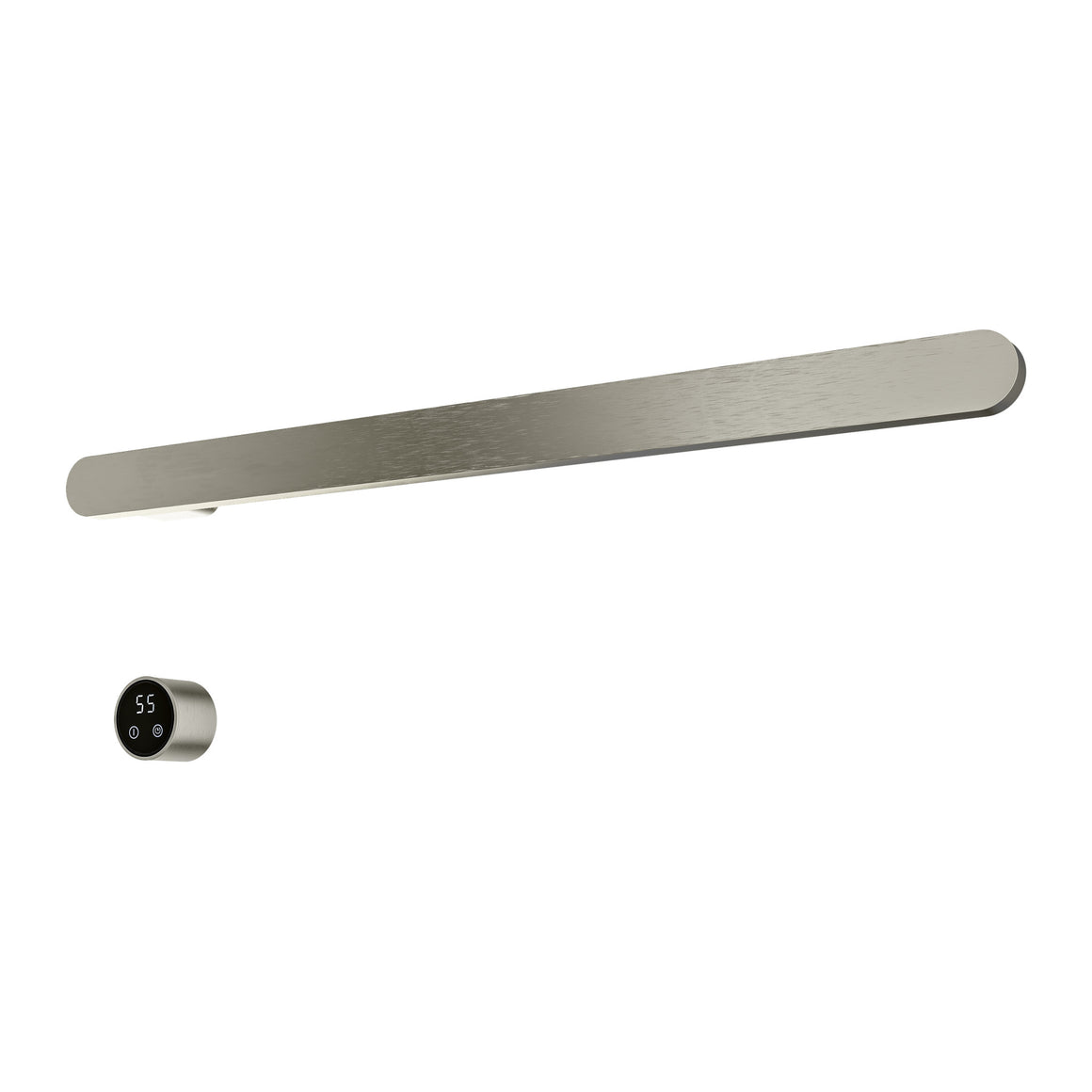 Hotbath &More elektrische handdoekwarmer Soft Square horizontaal Geborsteld nikkel 80 cm 1 rail productfoto