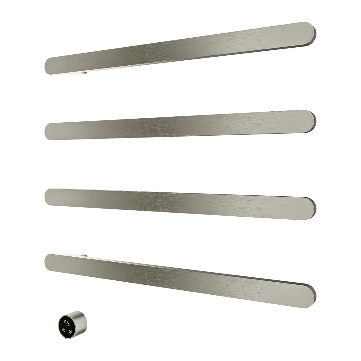 Hotbath &More elektrische handdoekwarmer Soft Square horizontaal Geborsteld nikkel 80 cm 4 rails productfoto
