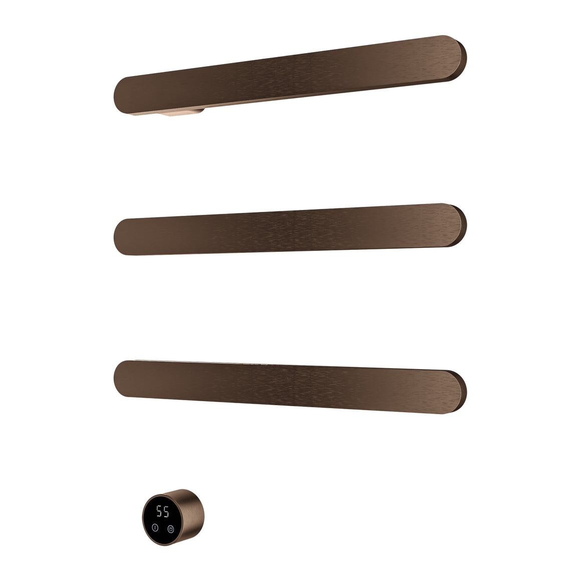 Hotbath &More elektrische handdoekwarmer Soft Square horizontaal Tuscan bronze 50 cm 3 rails productfoto