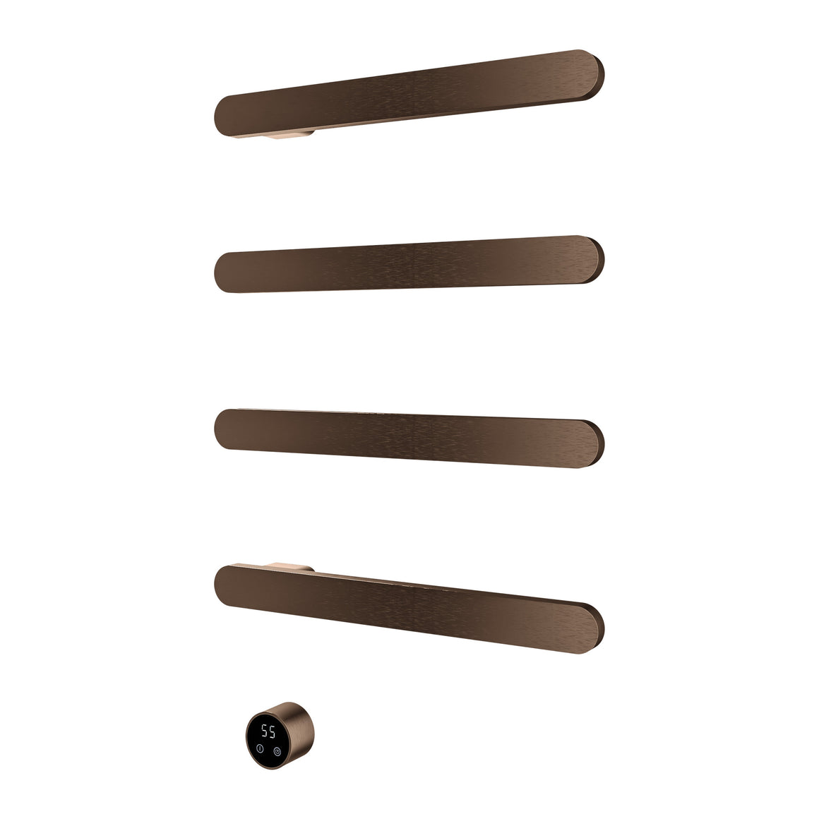 Hotbath &More elektrische handdoekwarmer Soft Square horizontaal Tuscan bronze 50 cm 4 rails productfoto