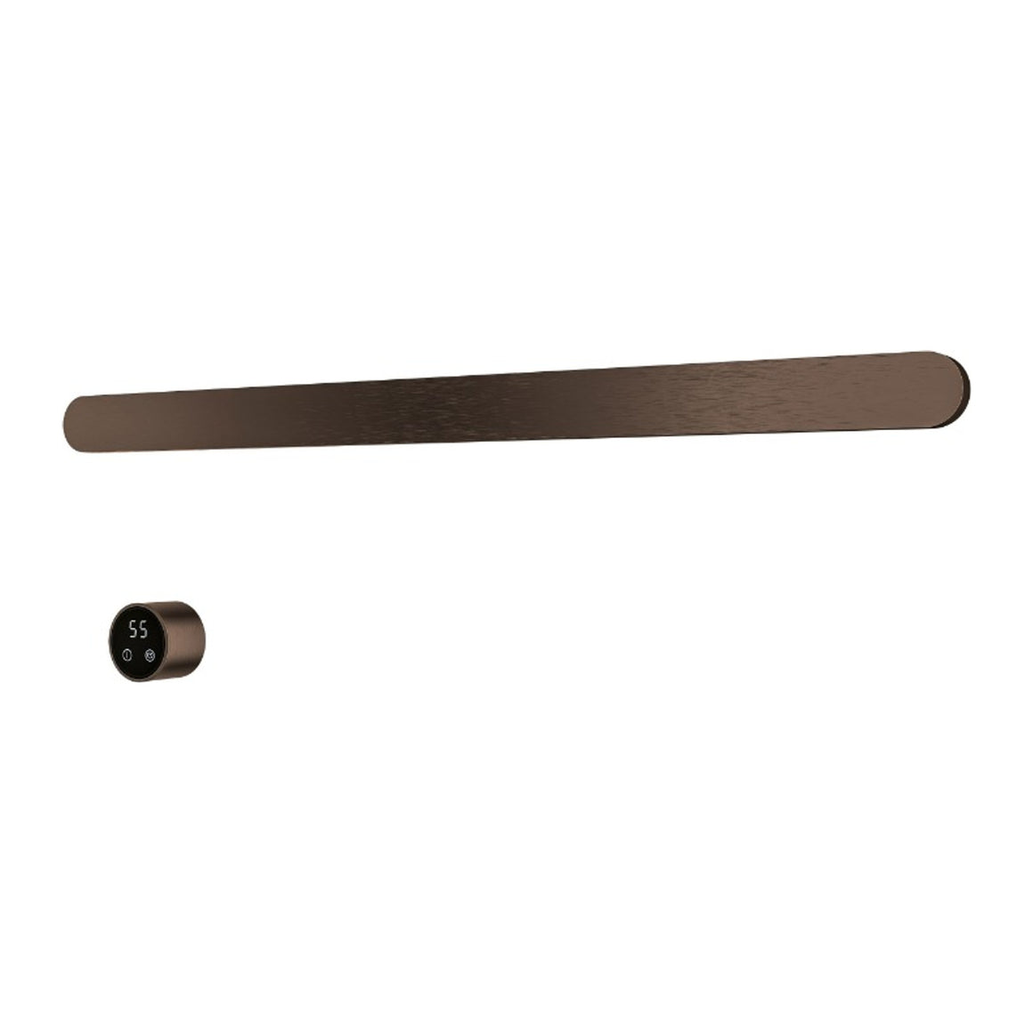 Hotbath &More elektrische handdoekwarmer Soft Square horizontaal Tuscan bronze 80 cm 1 rail productfoto