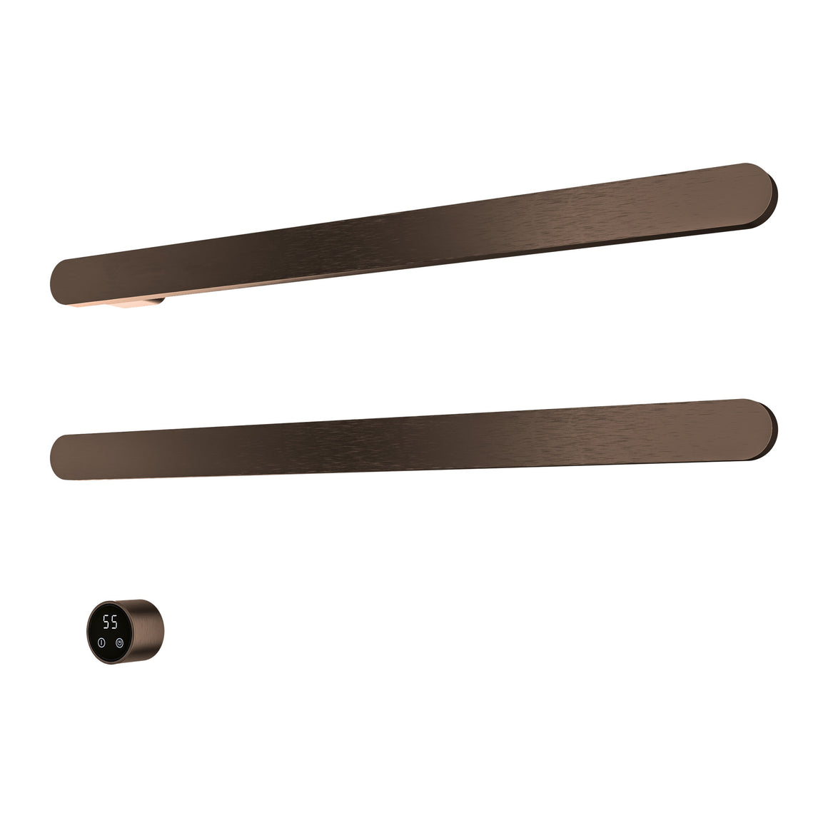 Hotbath &More elektrische handdoekwarmer Soft Square horizontaal Tuscan bronze 80 cm 2 rails productfoto