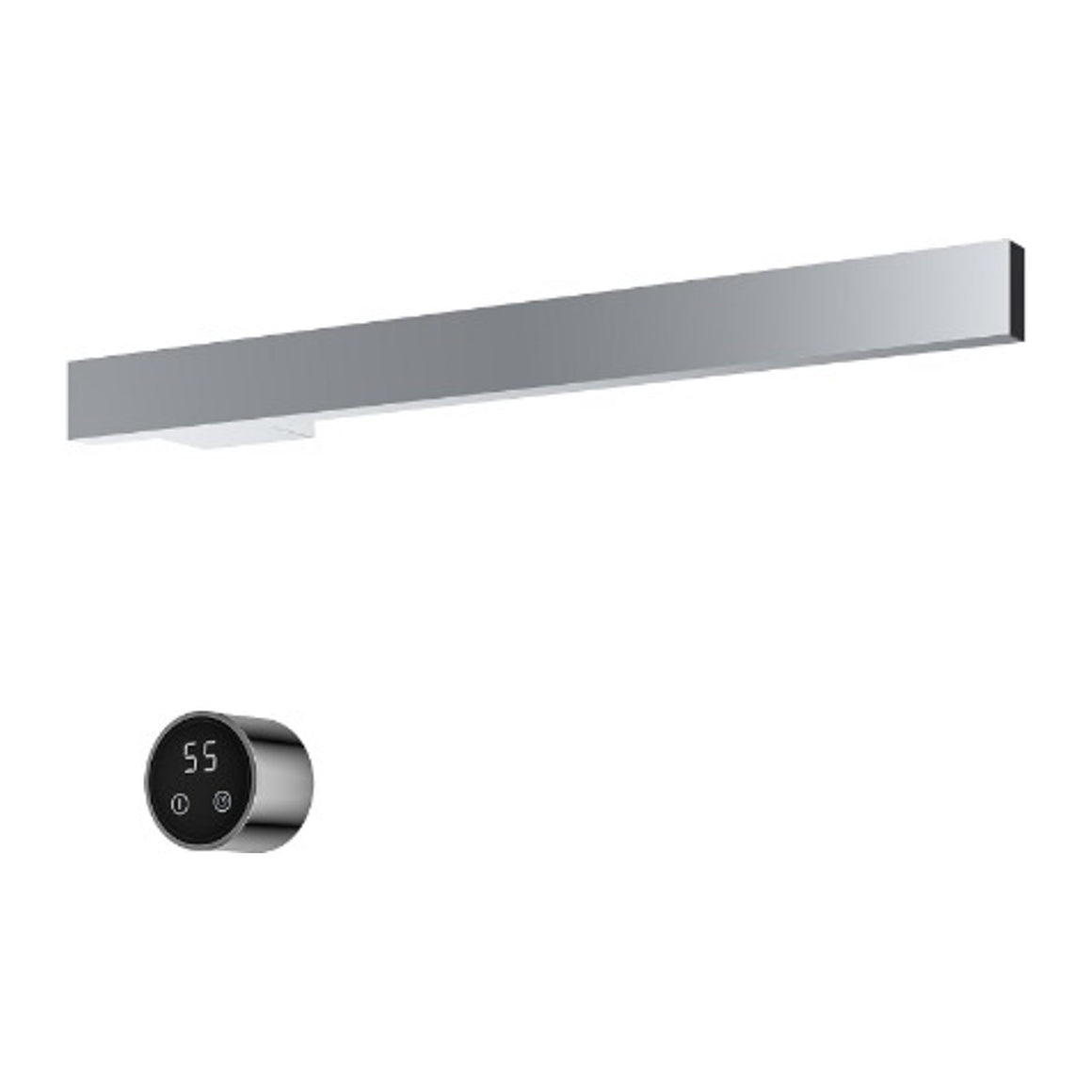 Hotbath &More elektrische handdoekwarmer Square horizontaal Chroom 50 cm 1 rail productfoto