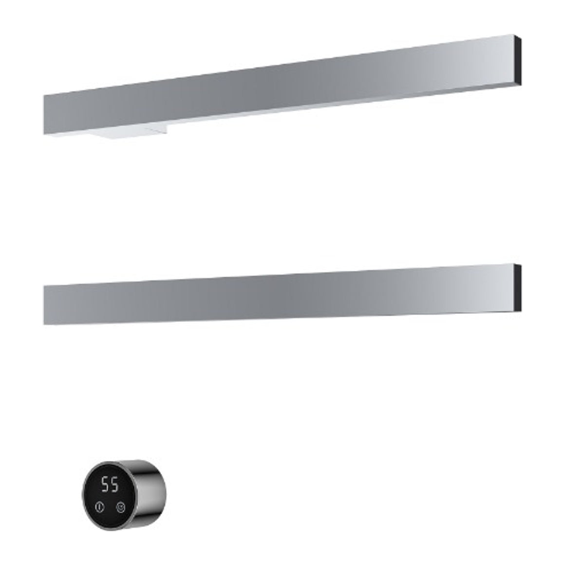 Hotbath &More elektrische handdoekwarmer Square horizontaal Chroom 50 cm 2 rails productfoto