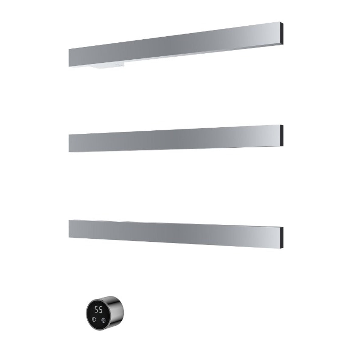 Hotbath &More elektrische handdoekwarmer Square horizontaal Chroom 50 cm 3 rails productfoto