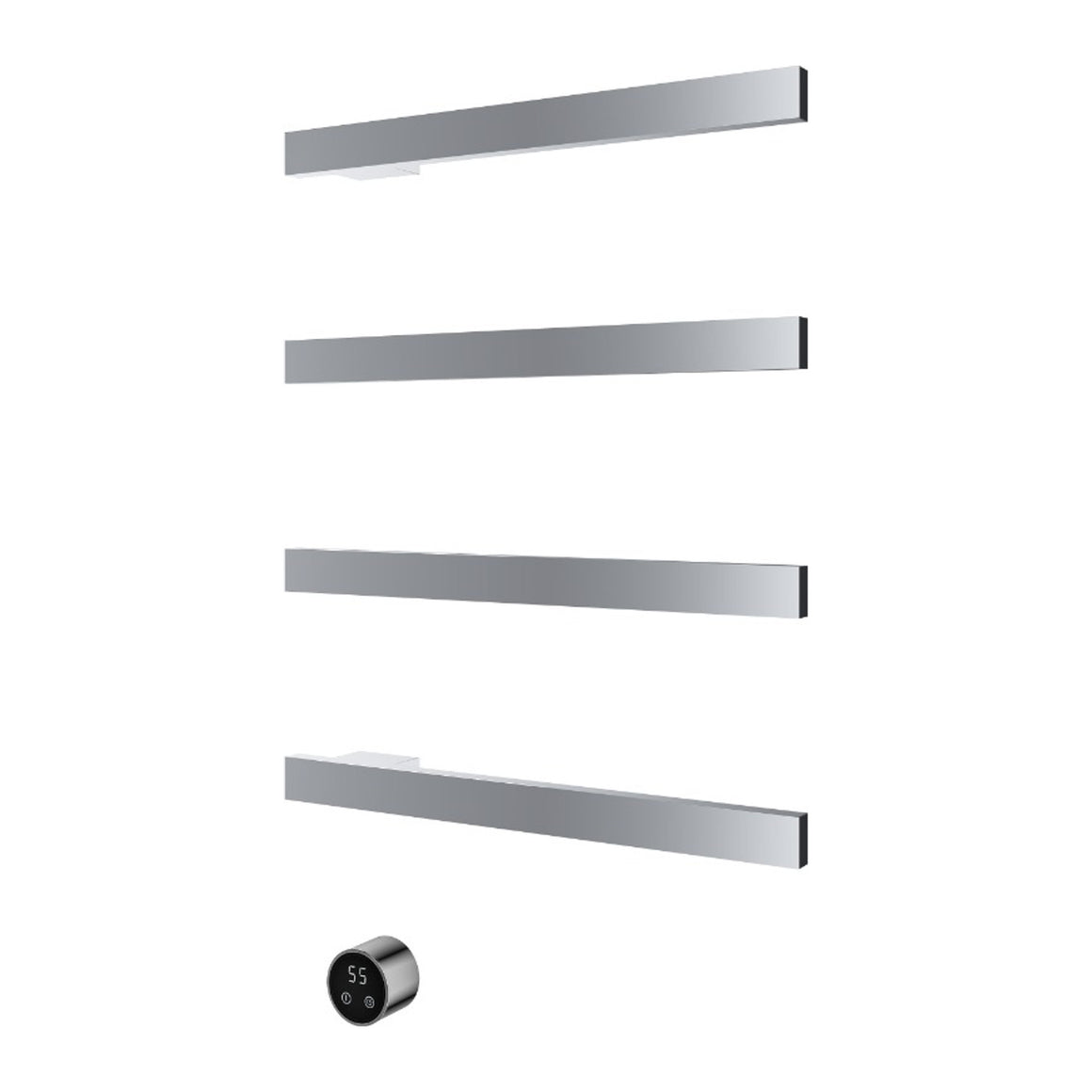 Hotbath &More elektrische handdoekwarmer Square horizontaal Chroom 50 cm 4 rails productfoto