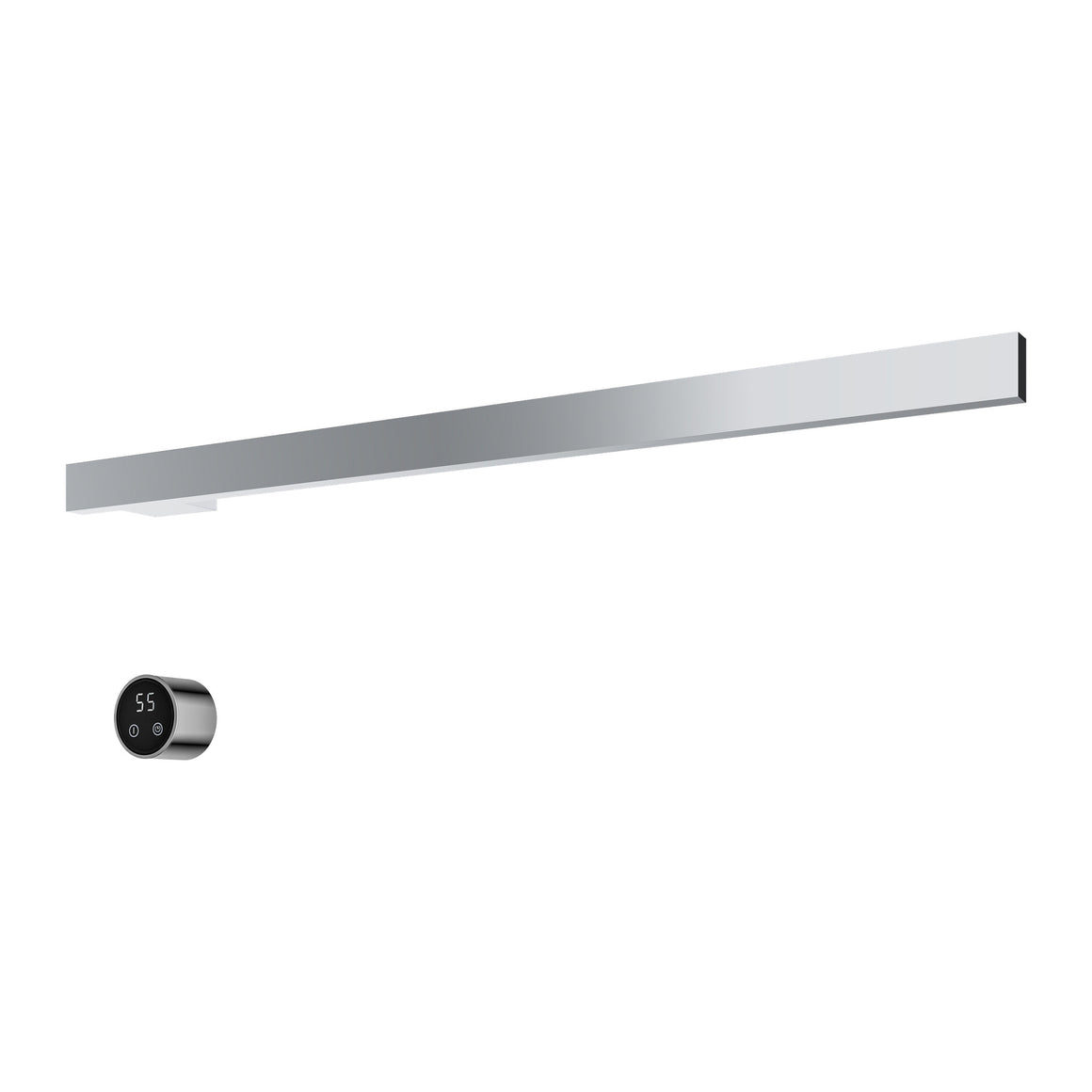 Hotbath &More elektrische handdoekwarmer Square horizontaal Chroom 80 cm 1 rail productfoto