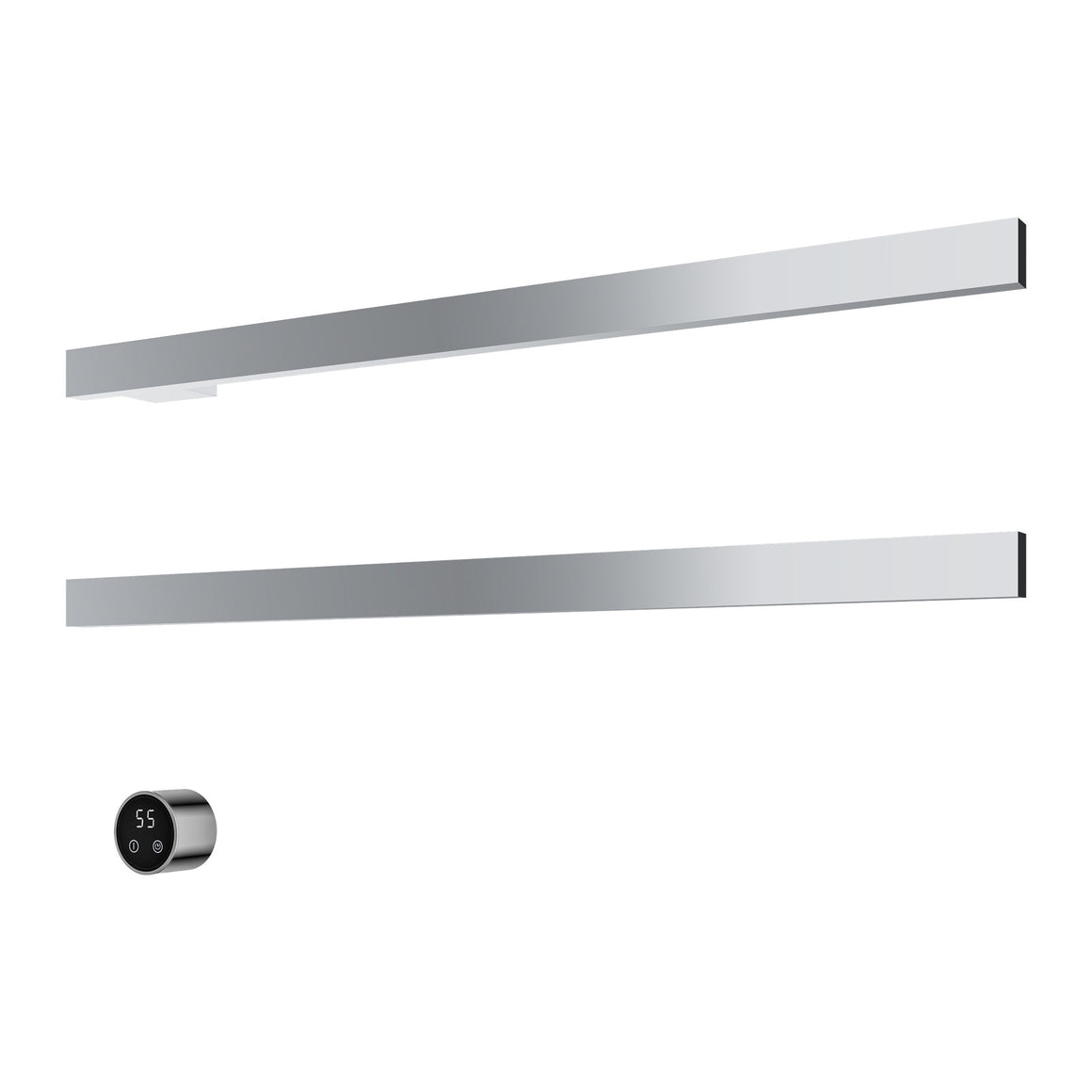 Hotbath &More elektrische handdoekwarmer Square horizontaal Chroom 80 cm 2 rails productfoto