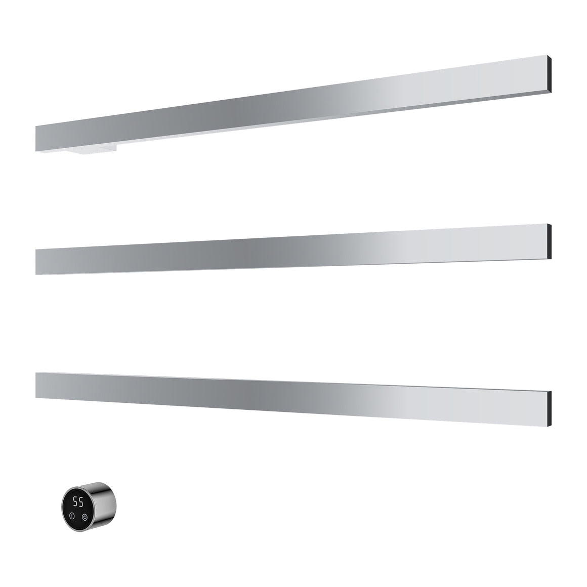 Hotbath &More elektrische handdoekwarmer Square horizontaal Chroom 80 cm 3 rails productfoto