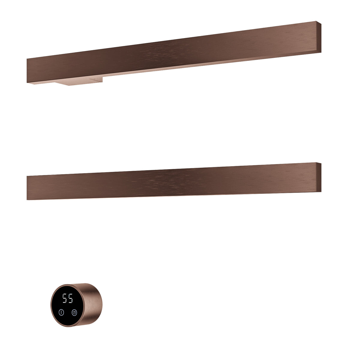 Hotbath &More elektrische handdoekwarmer Square horizontaal Geborsteld koper PVD 50 cm 2 rails productfoto