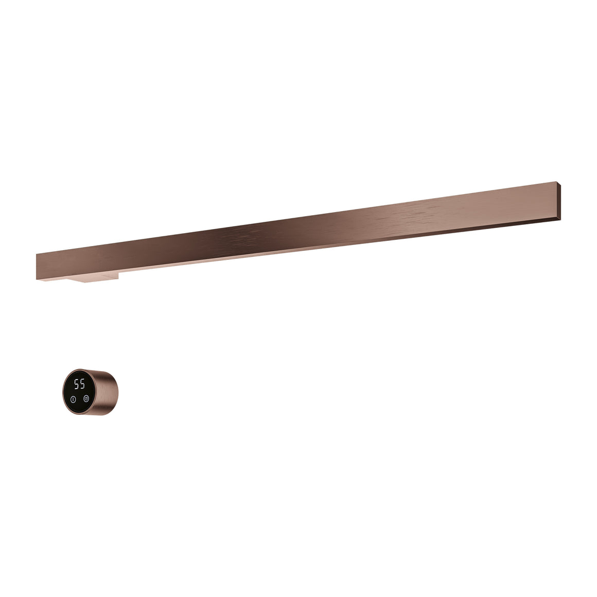 Hotbath &More elektrische handdoekwarmer Square horizontaal Geborsteld koper PVD 80 cm 1 rail productfoto