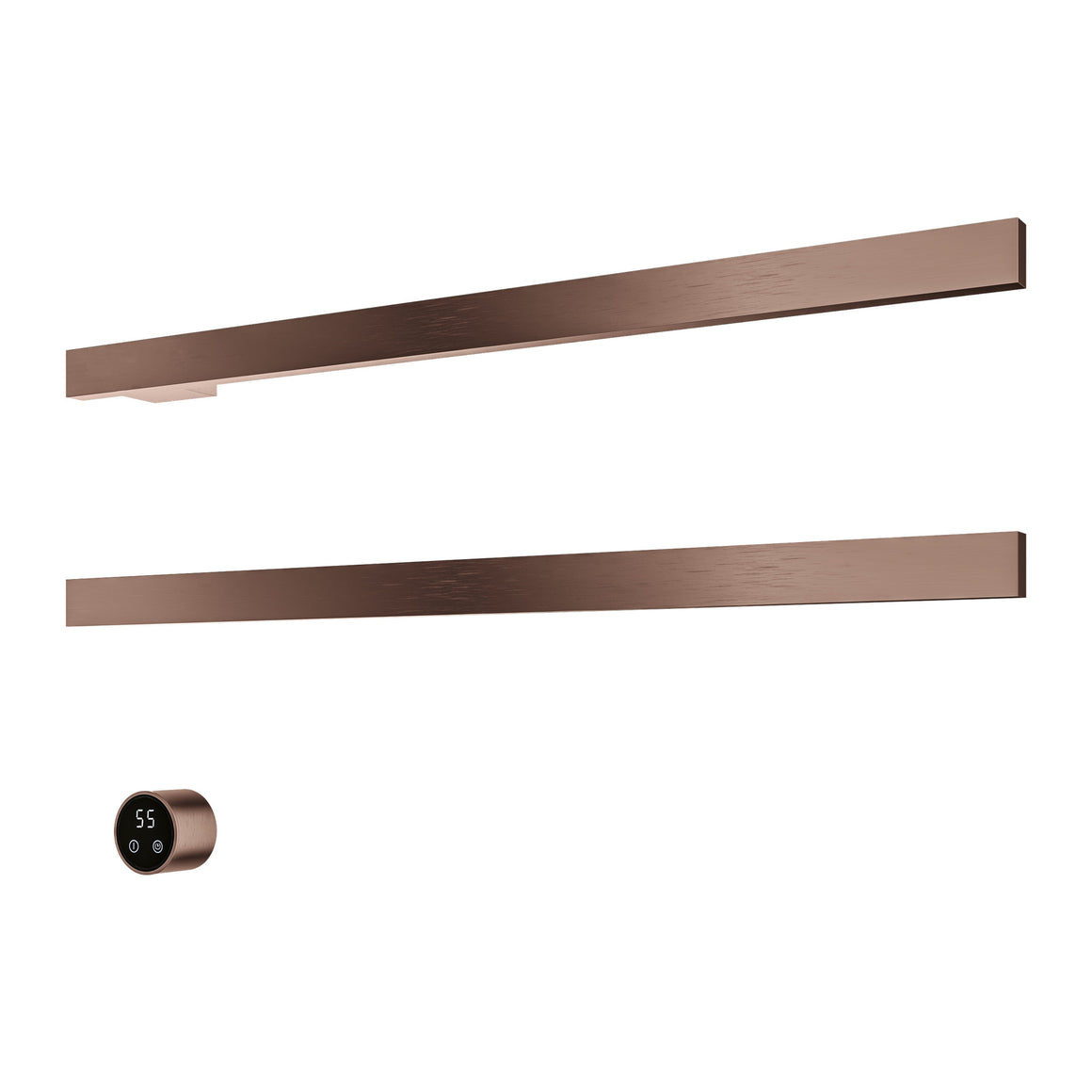 Hotbath &More elektrische handdoekwarmer Square horizontaal Geborsteld koper PVD 80 cm 2 rails productfoto