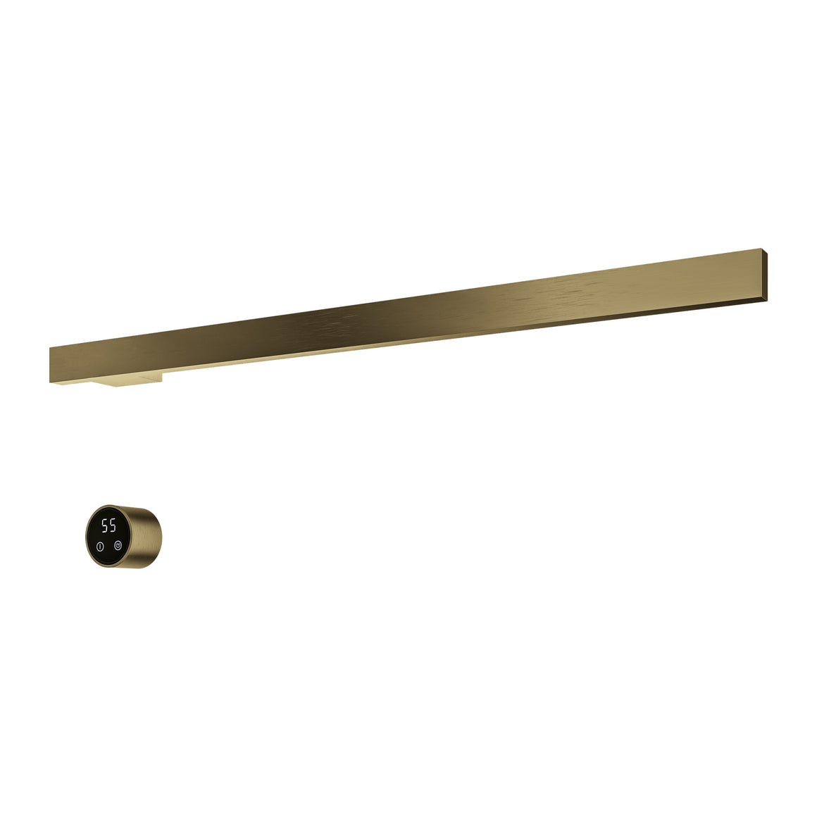 Hotbath &More elektrische handdoekwarmer Square horizontaal Geborsteld messing PVD 80 cm 1 rail productfoto