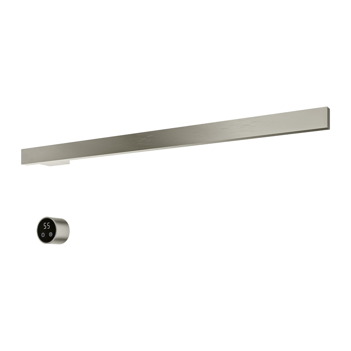 Hotbath &More elektrische handdoekwarmer Square horizontaal Geborsteld nikkel 80 cm 1 rail productfoto
