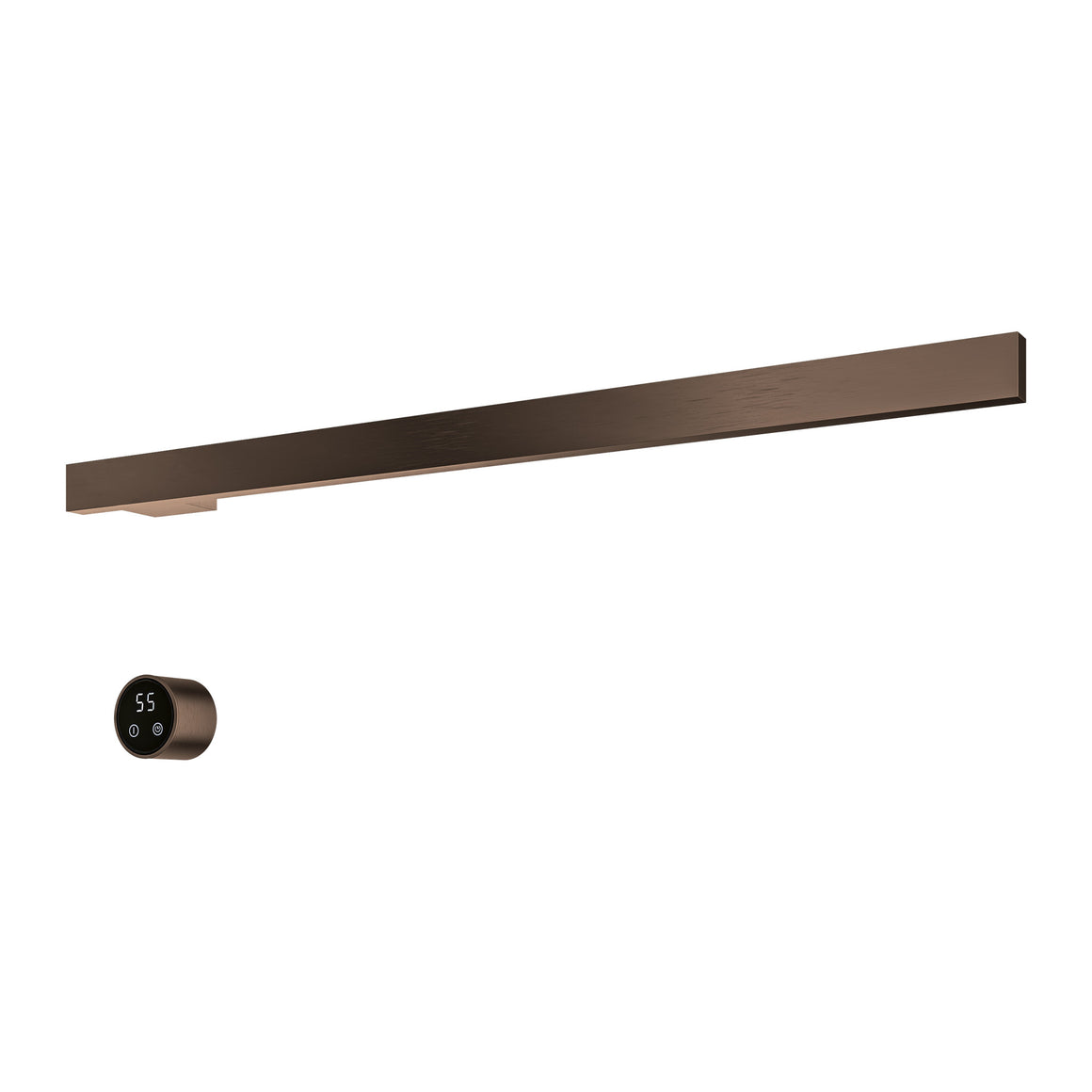 Hotbath &More elektrische handdoekwarmer Square horizontaal Geborsteld nikkel 80 cm 1 rail productfoto