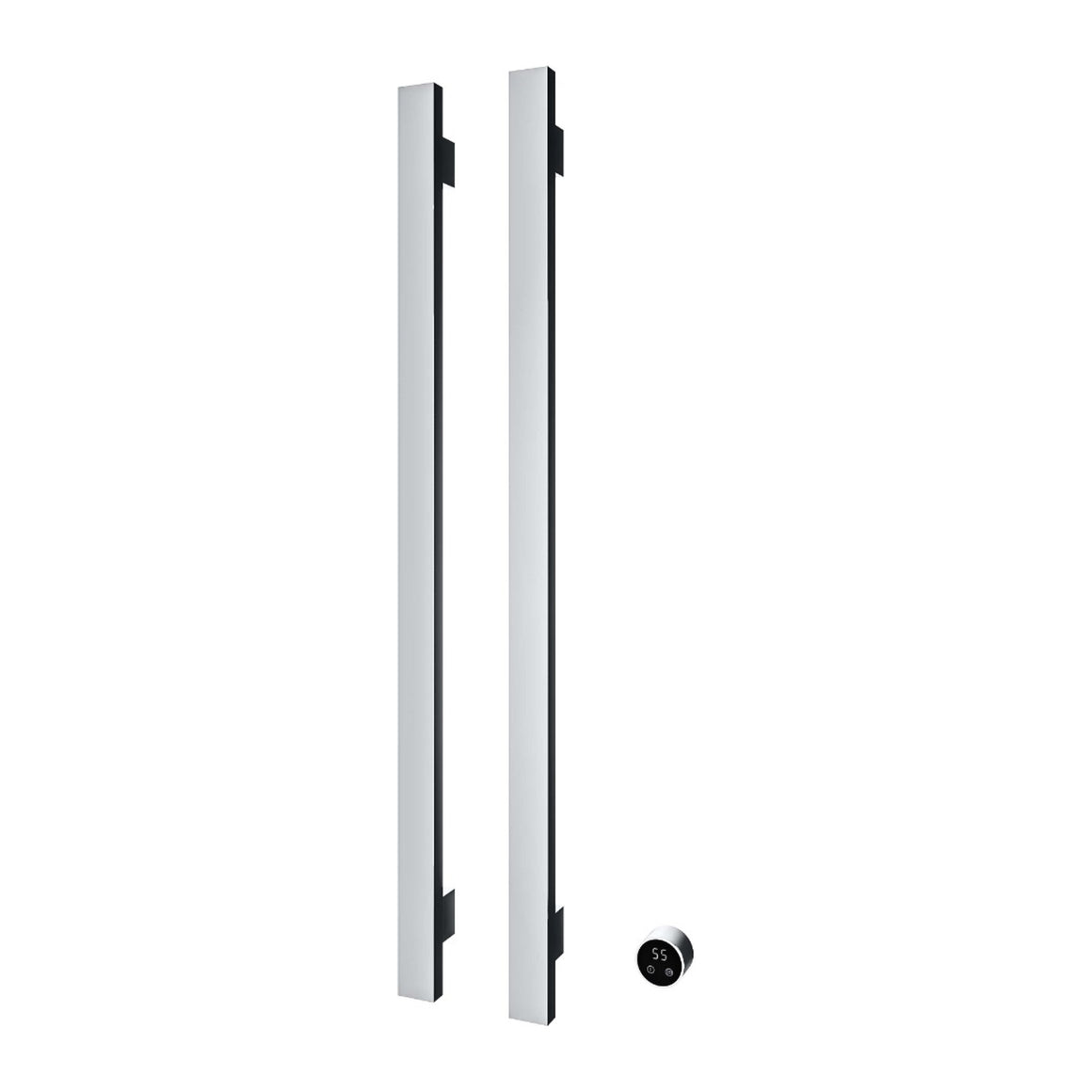 Hotbath &More elektrische handdoekwarmer Square verticaal 135 cm Chroom 2 rails productfoto