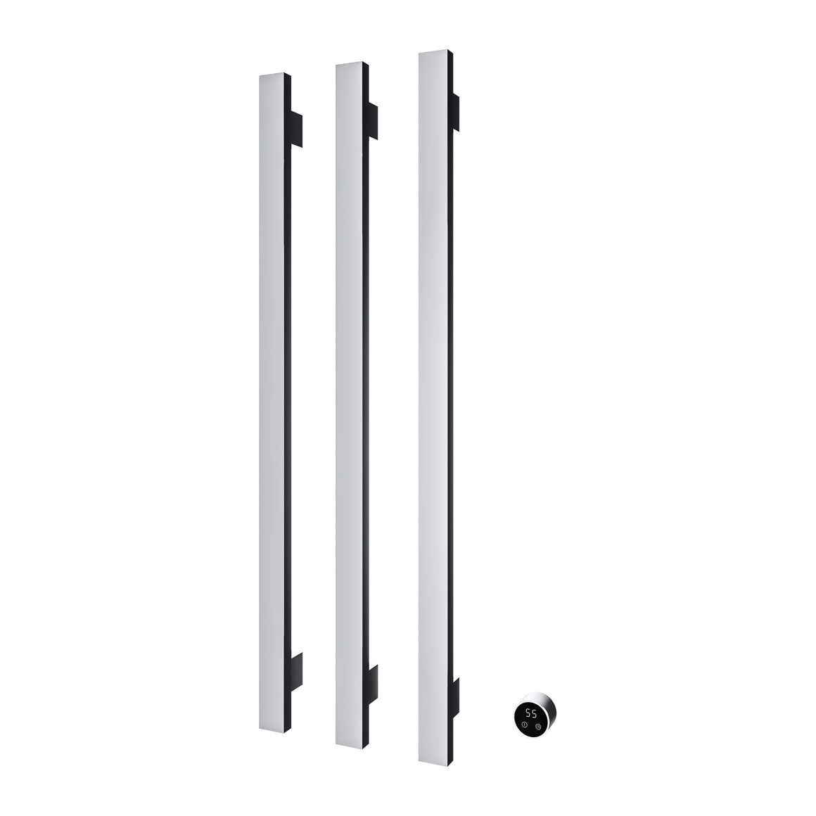 Hotbath &More elektrische handdoekwarmer Square verticaal 135 cm Chroom 3 rails productfoto