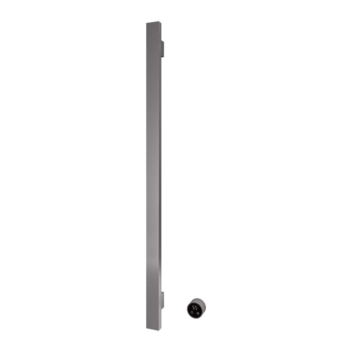Hotbath &More elektrische handdoekwarmer Square verticaal 135 cm Geborsteld gunmetal PVD 1 rail productfoto